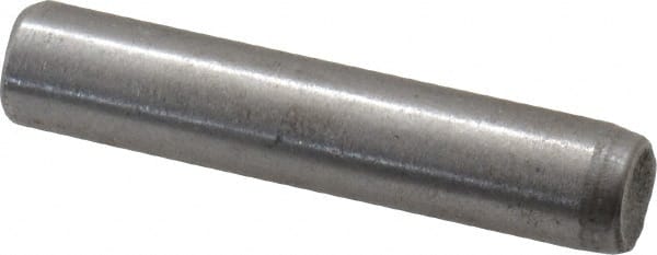 Unbrako - 1/4" Diam x 1-1/4" Pin Length Grade 8 Alloy Steel Oversized Dowel Pin - C 60 (Surface) & C 50-58 Hardness, 7,370 Lb Breaking Strength, 1 Beveled & 1 Rounded End - Exact Tooling