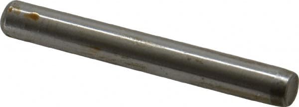 Unbrako - 1/4" Diam x 2" Pin Length Grade 8 Alloy Steel Oversized Dowel Pin - C 60 (Surface) & C 50-58 Hardness, 7,370 Lb Breaking Strength, 1 Beveled & 1 Rounded End - Exact Tooling