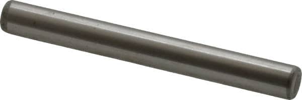 Unbrako - 1/4" Diam x 2-1/4" Pin Length Grade 8 Alloy Steel Oversized Dowel Pin - C 60 (Surface) & C 50-58 Hardness, 7,370 Lb Breaking Strength, 1 Beveled & 1 Rounded End - Exact Tooling