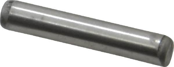 Unbrako - 5/16" Diam x 1-3/4" Pin Length Grade 8 Alloy Steel Oversized Dowel Pin - C 60 (Surface) & C 50-58 Hardness, 11,500 Lb Breaking Strength, 1 Beveled & 1 Rounded End - Exact Tooling