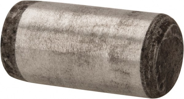 Unbrako - 3/8" Diam x 3/4" Pin Length Grade 8 Alloy Steel Oversized Dowel Pin - C 60 (Surface) & C 50-58 Hardness, 16,580 Lb Breaking Strength, 1 Beveled & 1 Rounded End - Exact Tooling