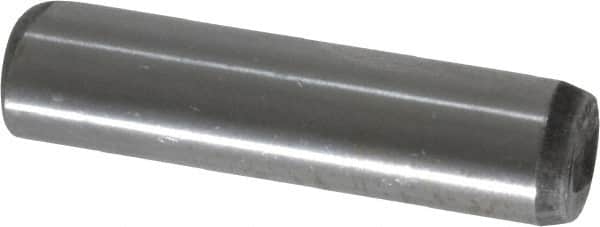 Unbrako - 3/8" Diam x 1-1/2" Pin Length Grade 8 Alloy Steel Oversized Dowel Pin - C 60 (Surface) & C 50-58 Hardness, 16,580 Lb Breaking Strength, 1 Beveled & 1 Rounded End - Exact Tooling