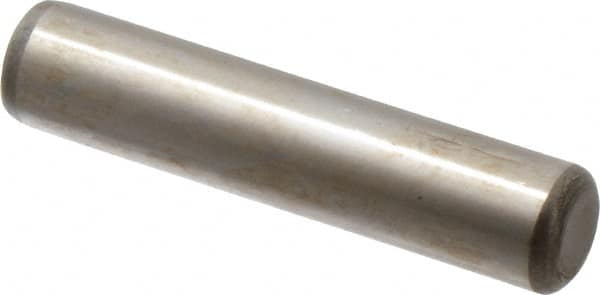 Unbrako - 3/8" Diam x 1-3/4" Pin Length Grade 8 Alloy Steel Oversized Dowel Pin - C 60 (Surface) & C 50-58 Hardness, 16,580 Lb Breaking Strength, 1 Beveled & 1 Rounded End - Exact Tooling