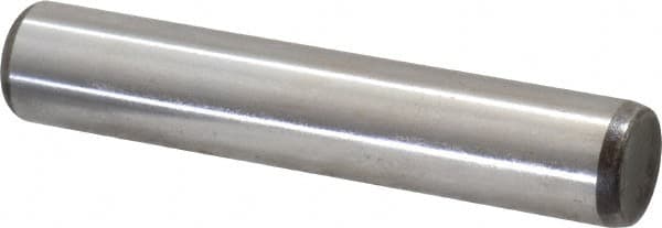 Unbrako - 3/8" Diam x 2" Pin Length Grade 8 Alloy Steel Oversized Dowel Pin - C 60 (Surface) & C 50-58 Hardness, 16,580 Lb Breaking Strength, 1 Beveled & 1 Rounded End - Exact Tooling