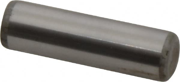 Unbrako - 7/16" Diam x 1-1/2" Pin Length Grade 8 Alloy Steel Oversized Dowel Pin - C 60 (Surface) & C 50-58 Hardness, 22,540 Lb Breaking Strength, 1 Beveled & 1 Rounded End - Exact Tooling