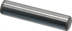Unbrako - 7/16" Diam x 2" Pin Length Grade 8 Alloy Steel Oversized Dowel Pin - C 60 (Surface) & C 50-58 Hardness, 22,540 Lb Breaking Strength, 1 Beveled & 1 Rounded End - Exact Tooling