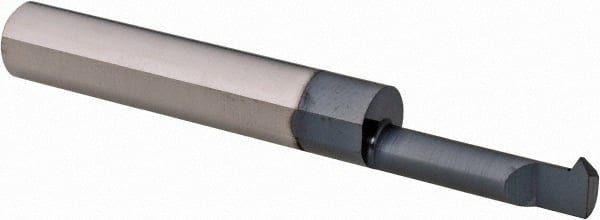 Scientific Cutting Tools - 3/4" Cutting Depth, 14 to 40 TPI, 0.23" Diam, Internal Thread, Solid Carbide, Single Point Threading Bar - AlTiN+ Finish, 2-1/2" OAL, 5/16" Shank Diam, 0.055" Projection from Edge, 60° Profile Angle - Exact Tooling