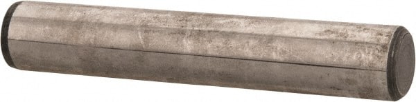Unbrako - 7/16" Diam x 2-1/2" Pin Length Grade 8 Alloy Steel Oversized Dowel Pin - C 60 (Surface) & C 50-58 Hardness, 22,540 Lb Breaking Strength, 1 Beveled & 1 Rounded End - Exact Tooling