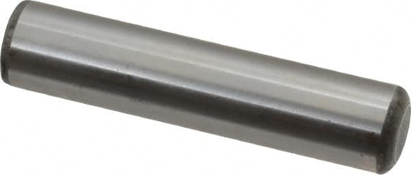 Unbrako - 1/2" Diam x 2-1/4" Pin Length Grade 8 Alloy Steel Oversized Dowel Pin - C 60 (Surface) & C 50-58 Hardness, 29,460 Lb Breaking Strength, 1 Beveled & 1 Rounded End - Exact Tooling