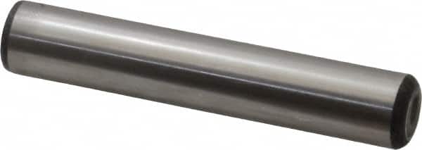 Unbrako - 5/8" Diam x 3-1/2" Pin Length Grade 8 Alloy Steel Oversized Dowel Pin - C 60 (Surface) & C 50-58 Hardness, 46,020 Lb Breaking Strength, 1 Beveled & 1 Rounded End - Exact Tooling