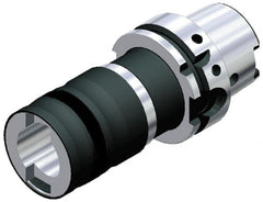 Kennametal - HSK63A Taper Shank Tension & Compression Tapping Chuck - #0 to 9/16" Tap Capacity, 105mm Projection, Size 1 Adapter, Through Coolant - Exact Tooling