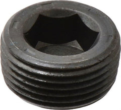 Unbrako - 3/4-14, 17/32" OAL, Alloy Steel Socket Pressure Plug - 7/8" Taper per Foot, 9/16" Hex Key - Exact Tooling