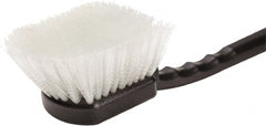 Harper Brush - 2-1/4" Bristle Length, Nylon Utility Scrub Brush - 3-1/2" x 3-1/2" Long x 3" Wide Head, 10" OAL, Easy Grip Handle, Black, Polypropylene Block - Exact Tooling