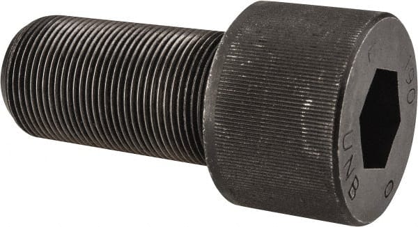 Unbrako - 1-1/2 - 12 UNF Hex Socket Drive, Socket Cap Screw - Alloy Steel, Black Oxide Finish, 3" Length Under Head - Exact Tooling