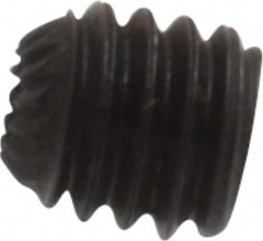 Unbrako - M4, 4mm OAL, Knurled Cup Point Set Screw - Grade 45H Alloy Steel, 2mm Key - Exact Tooling