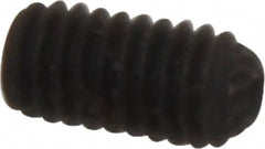 Unbrako - M4, 8mm OAL, Knurled Cup Point Set Screw - Grade 45H Alloy Steel, 2mm Key - Exact Tooling