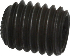 Unbrako - M10, 12mm OAL, Knurled Cup Point Set Screw - Grade 45H Alloy Steel, 5mm Key - Exact Tooling