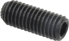 Unbrako - M10, 25mm OAL, Knurled Cup Point Set Screw - Grade 45H Alloy Steel, 5mm Key - Exact Tooling