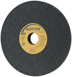 Norton - 12" Diam x 3" Hole x 1" Thick, I Hardness, 60 Grit Surface Grinding Wheel - Silicon Carbide, Type 1, Medium Grade, 2,070 Max RPM, Vitrified Bond, No Recess - Exact Tooling