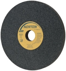 Norton - 12" Diam x 3" Hole x 1" Thick, I Hardness, 60 Grit Surface Grinding Wheel - Silicon Carbide, Type 1, Medium Grade, 2,070 Max RPM, Vitrified Bond, No Recess - Exact Tooling