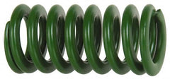 Associated Spring Raymond - 32mm Hole Diam, 16mm Rod Diam, 1-1/2" Free Length, Green Die Spring - Exact Tooling