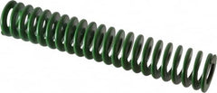 Associated Spring Raymond - 25mm Hole Diam, 12.5mm Rod Diam, 5-1/2" Free Length, Green Die Spring - 856.8 N Max Deflection, 56mm Max Deflection, Light Duty, Chromium Alloy Steel - Exact Tooling