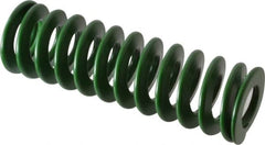 Associated Spring Raymond - 32mm Hole Diam, 16mm Rod Diam, 4" Free Length, Green Die Spring - 1312 N Max Deflection, 41mm Max Deflection, Light Duty, Chromium Alloy Steel - Exact Tooling