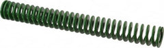Associated Spring Raymond - 32mm Hole Diam, 16mm Rod Diam, 10" Free Length, Green Die Spring - 1275 N Max Deflection, 102mm Max Deflection, Light Duty, Chromium Alloy Steel - Exact Tooling