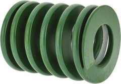 Associated Spring Raymond - 50mm Hole Diam, 25mm Rod Diam, 2-1/2" Free Length, Green Die Spring - 3900 N Max Deflection, 25mm Max Deflection, Light Duty, Chromium Alloy Steel - Exact Tooling