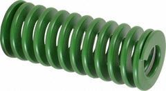 Associated Spring Raymond - 50mm Hole Diam, 25mm Rod Diam, 5" Free Length, Green Die Spring - 3621 N Max Deflection, 51mm Max Deflection, Light Duty, Chromium Alloy Steel - Exact Tooling