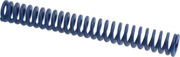 Associated Spring Raymond - 20mm Hole Diam, 10mm Rod Diam, 152mm Free Length, Blue Die Spring - 752.4 N Max Deflection, 57mm Max Deflection, Medium Duty, Chromium Alloy Steel - Exact Tooling