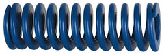 Associated Spring Raymond - 50mm Hole Diam, 25mm Rod Diam, 5-1/2" Free Length, Blue Die Spring - 4524 N Max Deflection, 52mm Max Deflection, Medium Duty, Chromium Alloy Steel - Exact Tooling