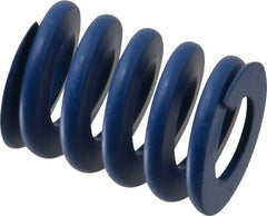 Associated Spring Raymond - 32mm Hole Diam, 16mm Rod Diam, 1-3/4" Free Length, Blue Die Spring - 2607 N Max Deflection, 16.5mm Max Deflection, Medium Duty, Chromium Alloy Steel - Exact Tooling