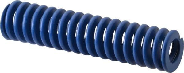 Associated Spring Raymond - 32mm Hole Diam, 16mm Rod Diam, 5-1/2" Free Length, Blue Die Spring - 2199.6001 N Max Deflection, 52mm Max Deflection, Medium Duty, Chromium Alloy Steel - Exact Tooling