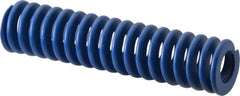 Associated Spring Raymond - 32mm Hole Diam, 16mm Rod Diam, 5-1/2" Free Length, Blue Die Spring - 2199.6001 N Max Deflection, 52mm Max Deflection, Medium Duty, Chromium Alloy Steel - Exact Tooling
