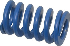 Associated Spring Raymond - 40mm Hole Diam, 20mm Rod Diam, 2-1/2" Free Length, Blue Die Spring - 3360 N Max Deflection, 24mm Max Deflection, Medium Duty, Chromium Alloy Steel - Exact Tooling
