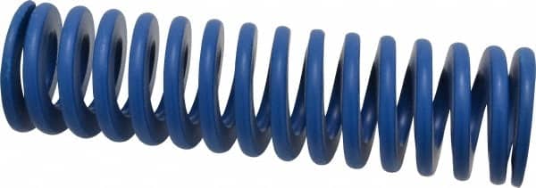 Associated Spring Raymond - 50mm Hole Diam, 25mm Rod Diam, 7" Free Length, Blue Die Spring - 4656.5 N Max Deflection, 67mm Max Deflection, Medium Duty, Chromium Alloy Steel - Exact Tooling