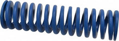 Associated Spring Raymond - 50mm Hole Diam, 25mm Rod Diam, 7" Free Length, Blue Die Spring - 4656.5 N Max Deflection, 67mm Max Deflection, Medium Duty, Chromium Alloy Steel - Exact Tooling