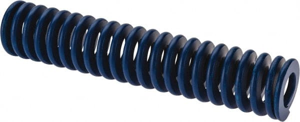 Associated Spring Raymond - 50mm Hole Diam, 25mm Rod Diam, 10" Free Length, Blue Die Spring - 4170.5 N Max Deflection, 95mm Max Deflection, Medium Duty, Chromium Alloy Steel - Exact Tooling