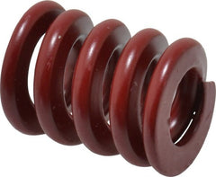 Associated Spring Raymond - 25mm Hole Diam, 12.5mm Rod Diam, 1-1/4" Free Length, Red Die Spring - 2851.2 N Max Deflection, 9.6mm Max Deflection, Strong Duty, Chromium Alloy Steel - Exact Tooling