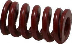 Associated Spring Raymond - 25mm Hole Diam, 12.5mm Rod Diam, 1-3/4" Free Length, Red Die Spring - 2431 N Max Deflection, 13mm Max Deflection, Strong Duty, Chromium Alloy Steel - Exact Tooling