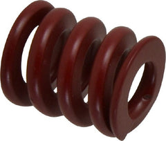 Associated Spring Raymond - 32mm Hole Diam, 16mm Rod Diam, 1-1/2" Free Length, Red Die Spring - 4268 N Max Deflection, 11mm Max Deflection, Strong Duty, Chromium Alloy Steel - Exact Tooling