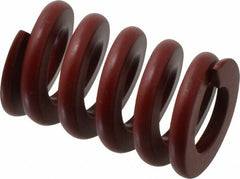 Associated Spring Raymond - 32mm Hole Diam, 16mm Rod Diam, 2" Free Length, Red Die Spring - 4080 N Max Deflection, 15mm Max Deflection, Strong Duty, Chromium Alloy Steel - Exact Tooling