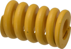 Associated Spring Raymond - 32mm Hole Diam, 16mm Rod Diam, 2" Free Length, Yellow Die Spring - 4589 N Max Deflection, 13mm Max Deflection, Extra Strong, Chromium Alloy Steel - Exact Tooling