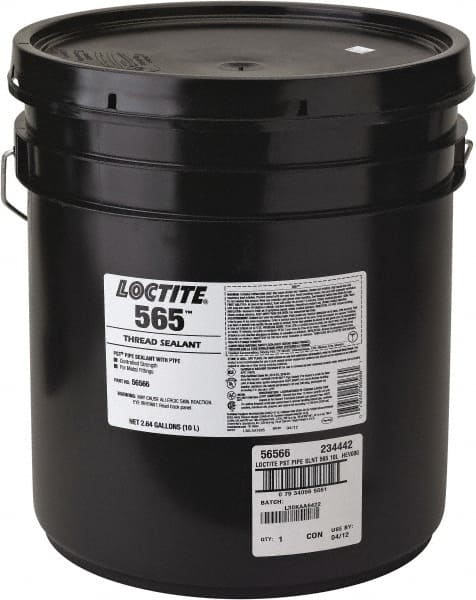 Loctite - 10 L, White, Controlled Strength Liquid Thread Sealant - Series 565 - Exact Tooling