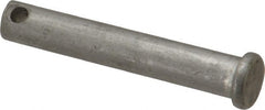 Made in USA - 3/8" Pin Diam, 2-1/4" OAL, Standard Clevis Pin - 5/32" Hole, 2-3/32" Usable Length, Uncoated Stainless Steel - Exact Tooling
