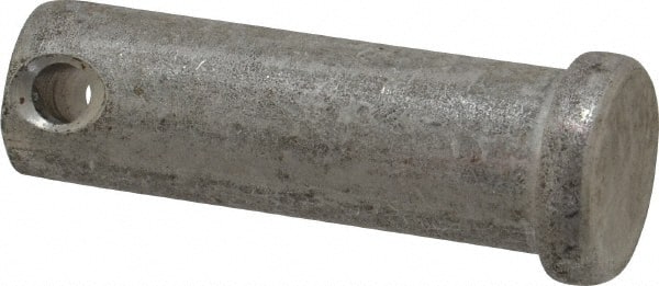 Made in USA - 1/2" Pin Diam, 1-1/2" OAL, Standard Clevis Pin - 5/32" Hole, 1-11/32" Usable Length, Uncoated Stainless Steel - Exact Tooling