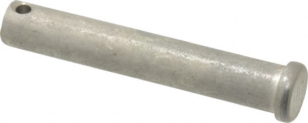 Made in USA - 1/2" Pin Diam, 3" OAL, Standard Clevis Pin - 5/32" Hole, 2-27/32" Usable Length, Uncoated Stainless Steel - Exact Tooling