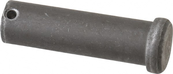 Made in USA - 3/4" Pin Diam, 2-1/2" OAL, Standard Clevis Pin - 5/32" Hole, 2-11/32" Usable Length, Uncoated Steel - Exact Tooling
