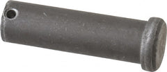 Made in USA - 3/4" Pin Diam, 2-1/2" OAL, Standard Clevis Pin - 5/32" Hole, 2-11/32" Usable Length, Uncoated Steel - Exact Tooling